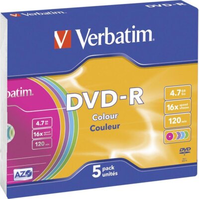 Verbatim DVD-R 4,7GB, 16x, (43557), 5 komada