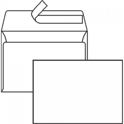 Koverta C5, srednja samoljepljiva bijela, otvor po široj strani, 162x229mm
