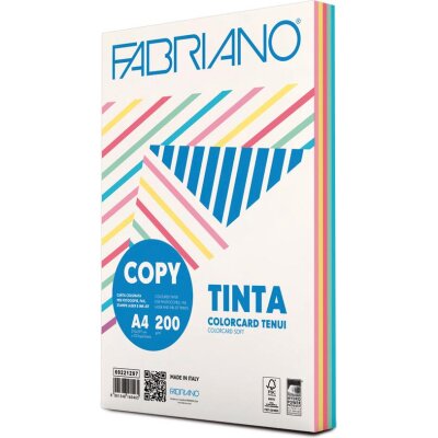 Fabriano Copy tinta Multicolor A4, 80gr, 5 pastelnih boja, 250 lista (62521297)