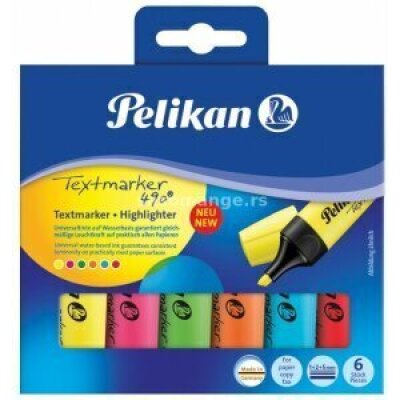 Pelikan Textmarker 490®, 6/1 mix pastel boje 