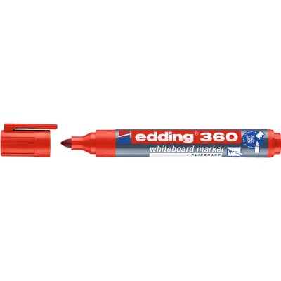 Edding marker za bijelu tablu 360, okrugli vrh, crveni