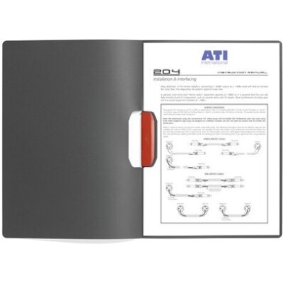 Durable DURASWING® COLOR fascikla crna sa crvenom klipsom (230403)