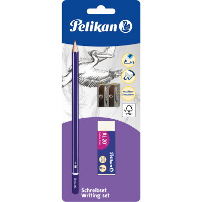 Pelikan školski set SBRA/B (807425) grafitna olovka + gumica + oštrilo