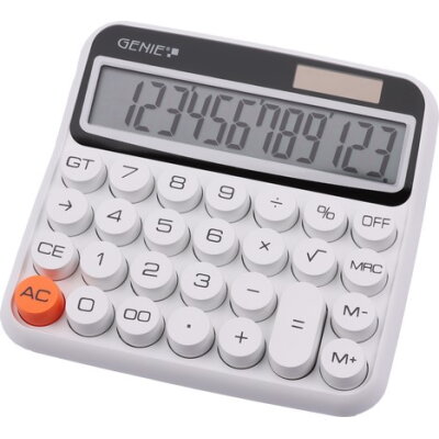 Kalkulator stoni GENIE® 612W Retro bijeli