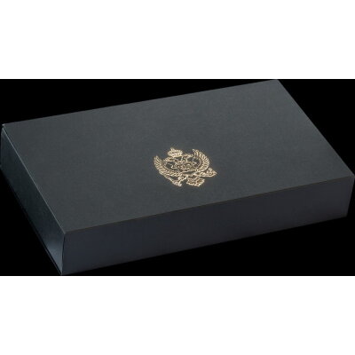 Princ Leather Set Olovka i naliv pero pozlaćena u kutiji koza-drvo Montenegro